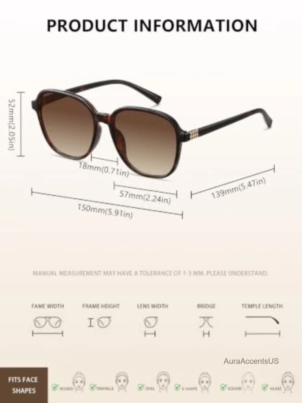 Oversized Round Sunglasses with UV400 Protection Full Frame